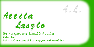 attila laszlo business card